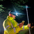Surveyor using the Emild Reach RX2 at night