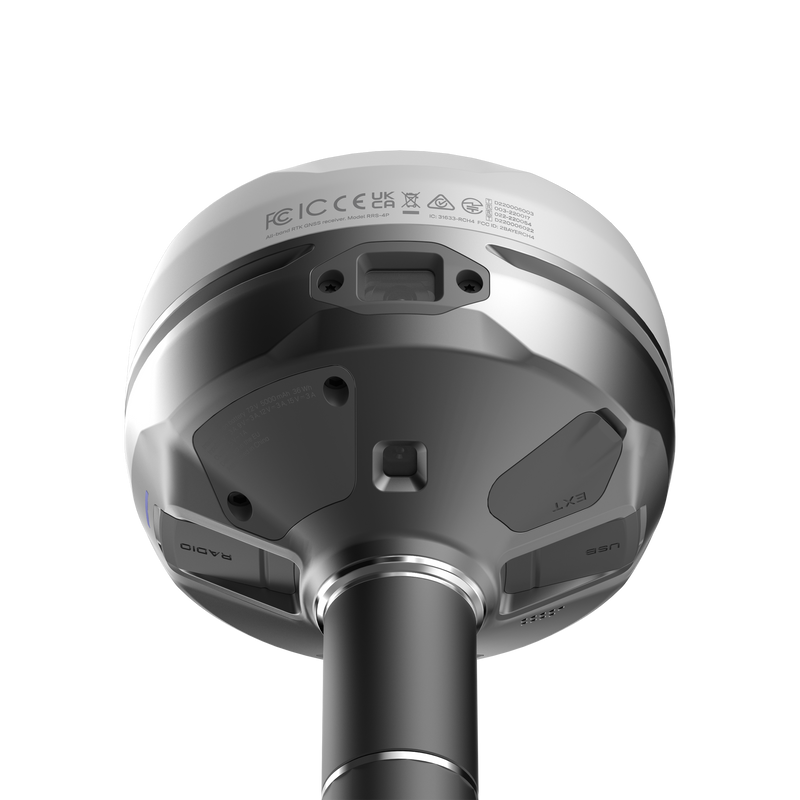 Emlid Reach RS4 Pro on Survey Pole Bottom View