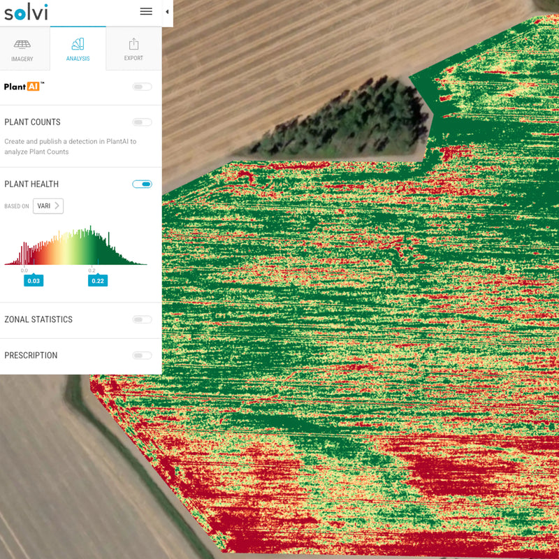 Plant Health Maps in Solvi