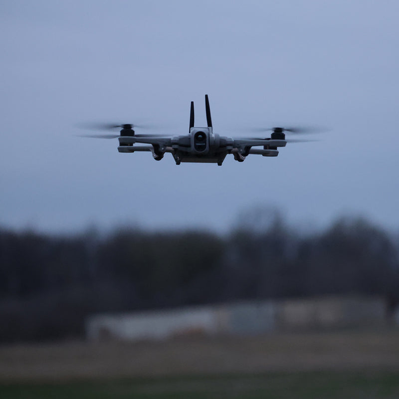 Teal 2 sUAS drone flying during civil twilight