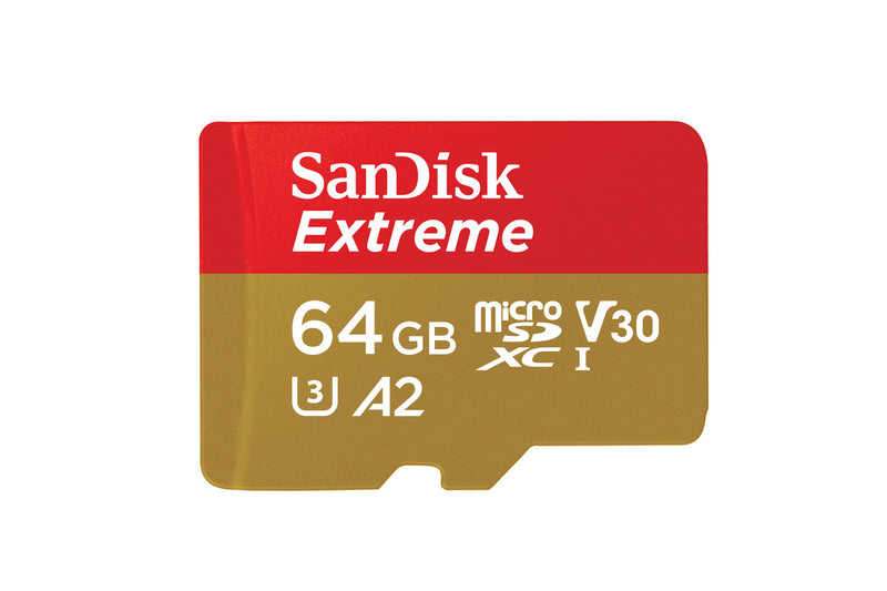 SanDisk 64GB Extreme Micro SD Card with Adapter